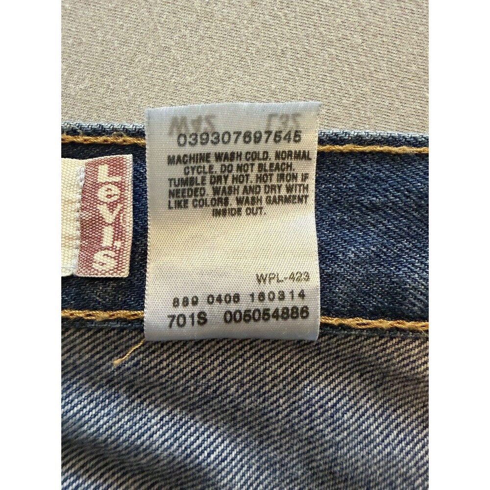 Levis 505 Jeans Mens 42x32 Actual 41x31 Blue 100% Cotton Regular Y2K Blank Tab - Picture 7 of 10